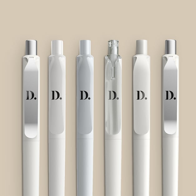 Witte prodir pen DS8 met logo