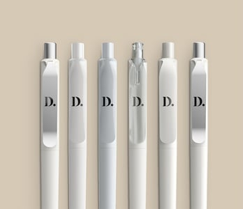 Witte prodir pen DS8 met logo