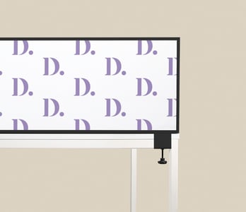 Akoestische desk divider