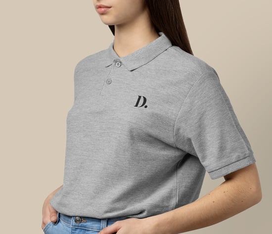 Duurzame polo met bedrukte merknaam