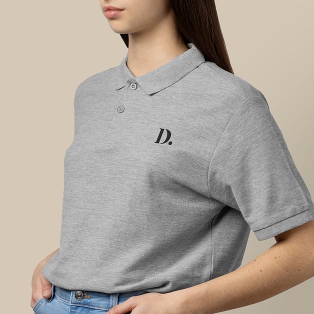 Duurzame polo met bedrukte merknaam