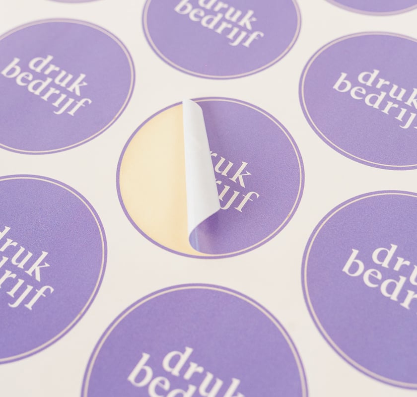 Stickers op vel met de hand makkelijk af te pellen