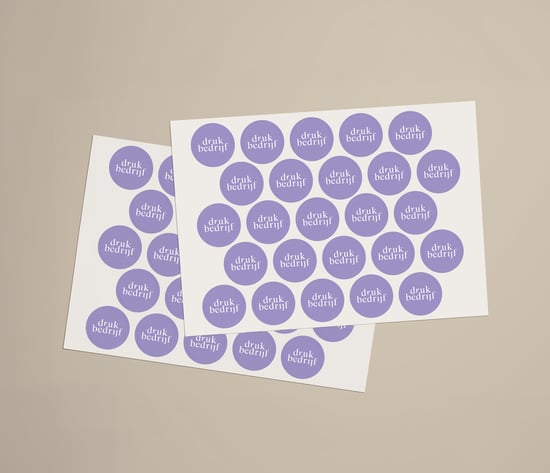 Eigen ontwerp stickers op vel
