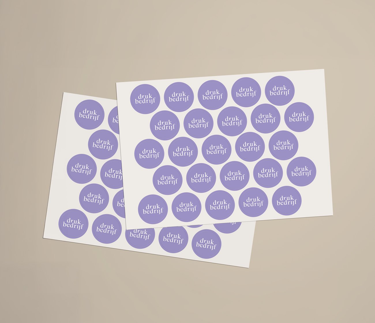 Eigen ontwerp stickers op vel