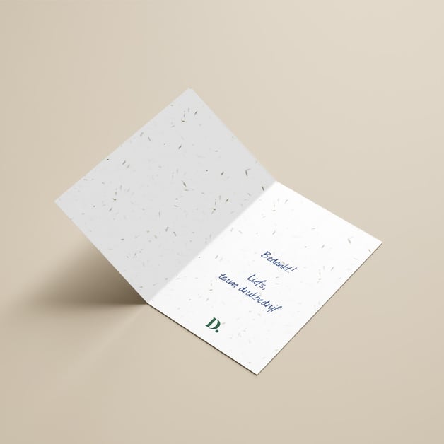 Bedrukte groeipapier kaarten