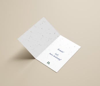 Bedrukte groeipapier kaarten