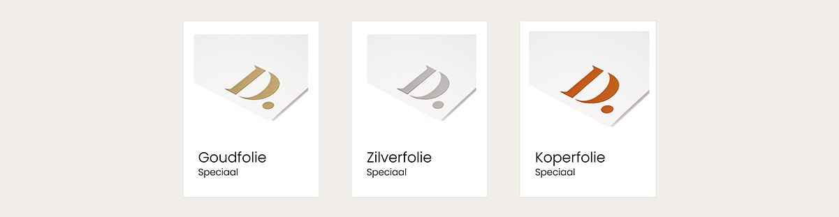 Drukwerk goudfolie verschillende opties foliedruk