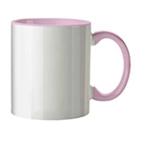 Illustratie Gekleurde mok roze 11oz