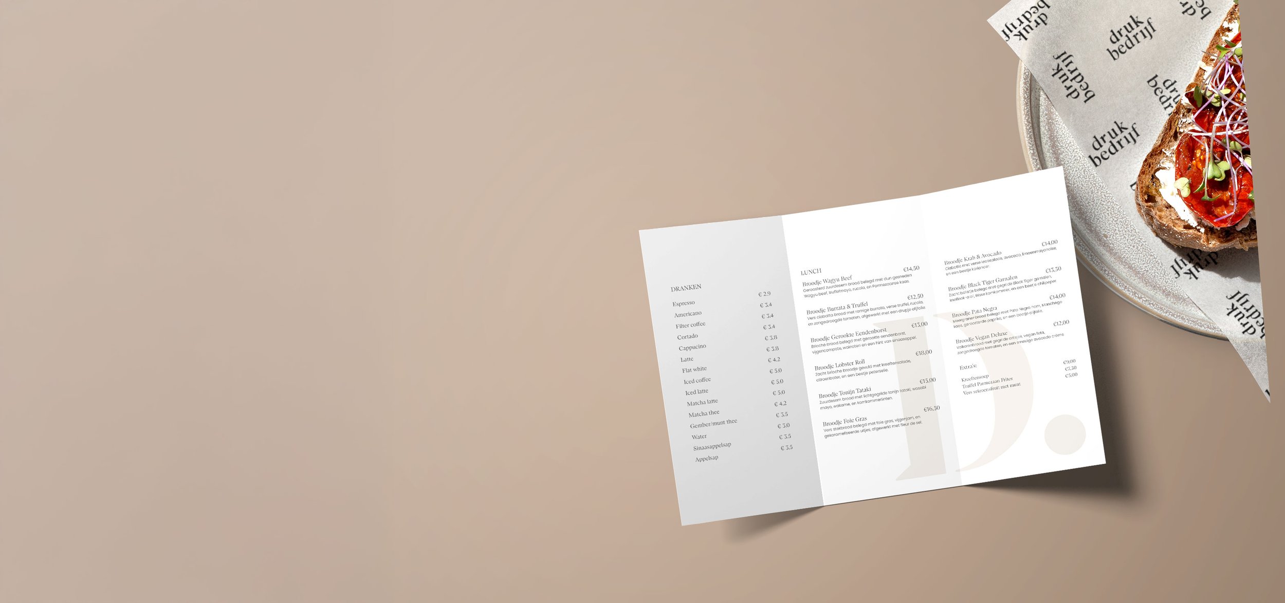 Menukaarten bedrukken
