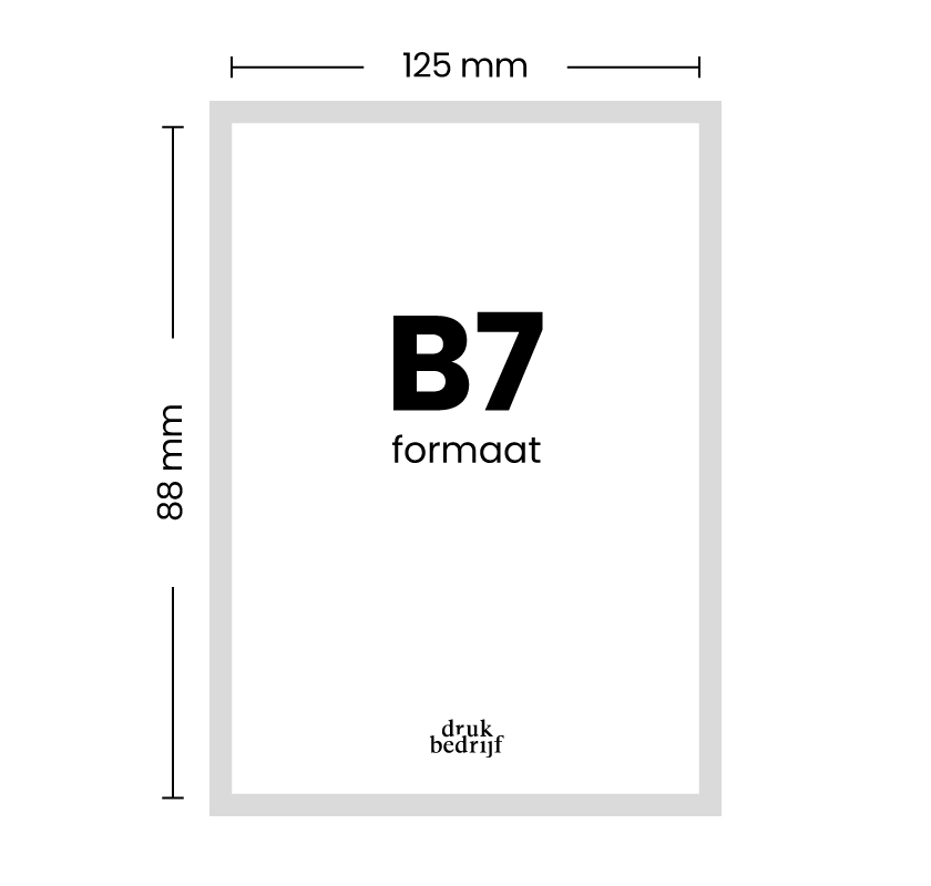 B7 Formaat 88 x 125 mm