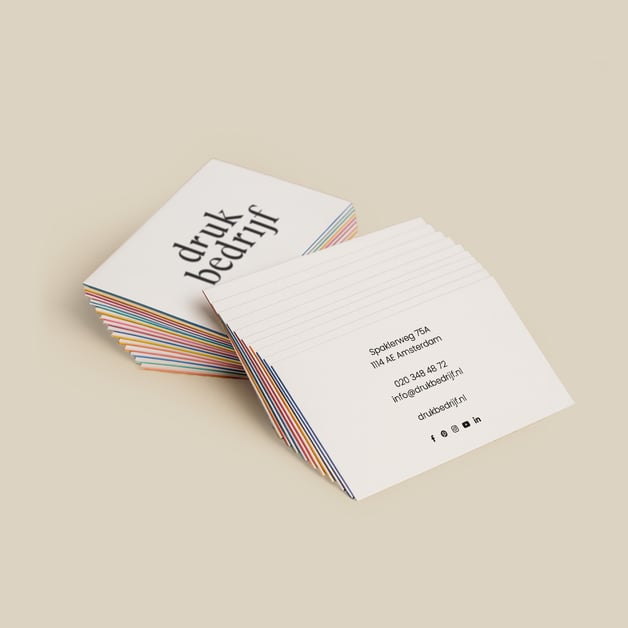 Visitekaartjes bedrukken met gekleurde kern