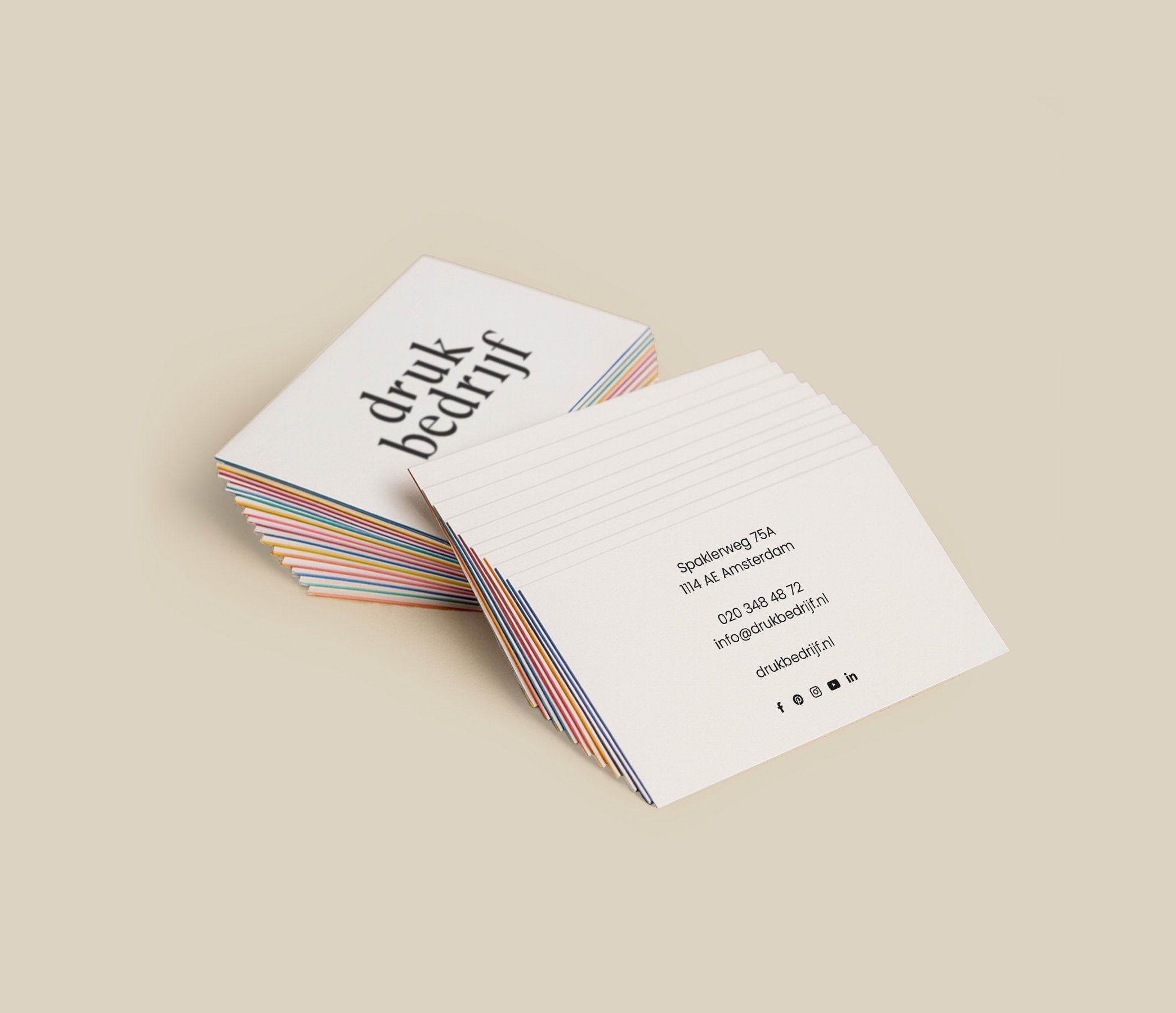 Visitekaartjes bedrukken met gekleurde kern