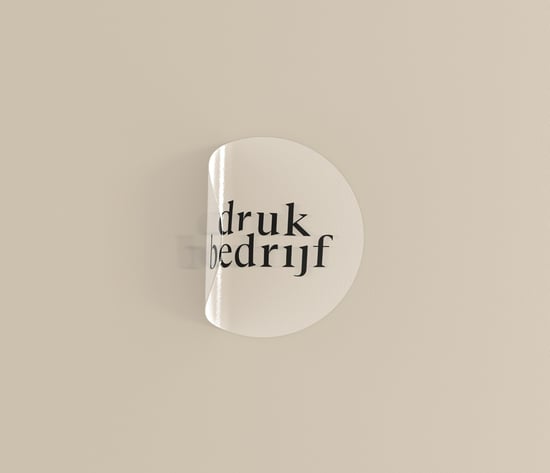 Ronde sticker met logo