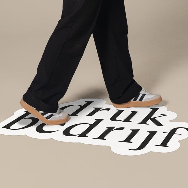 vloerstickers contourgesneden