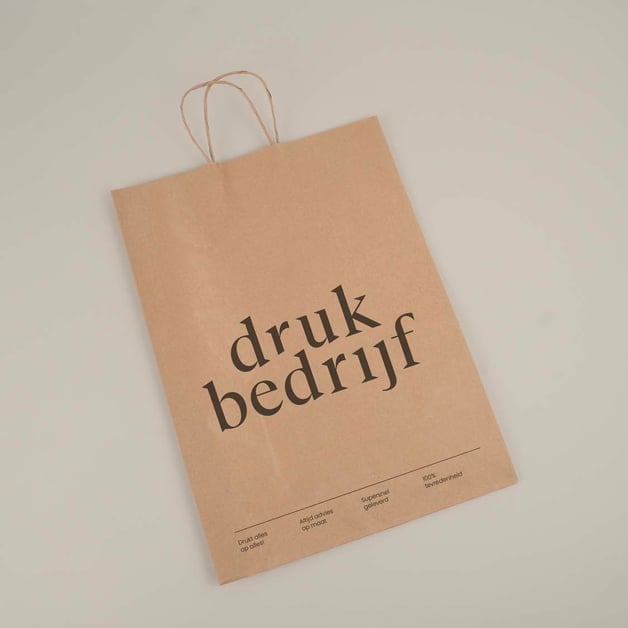 Twisted papieren tas full color bedrukken