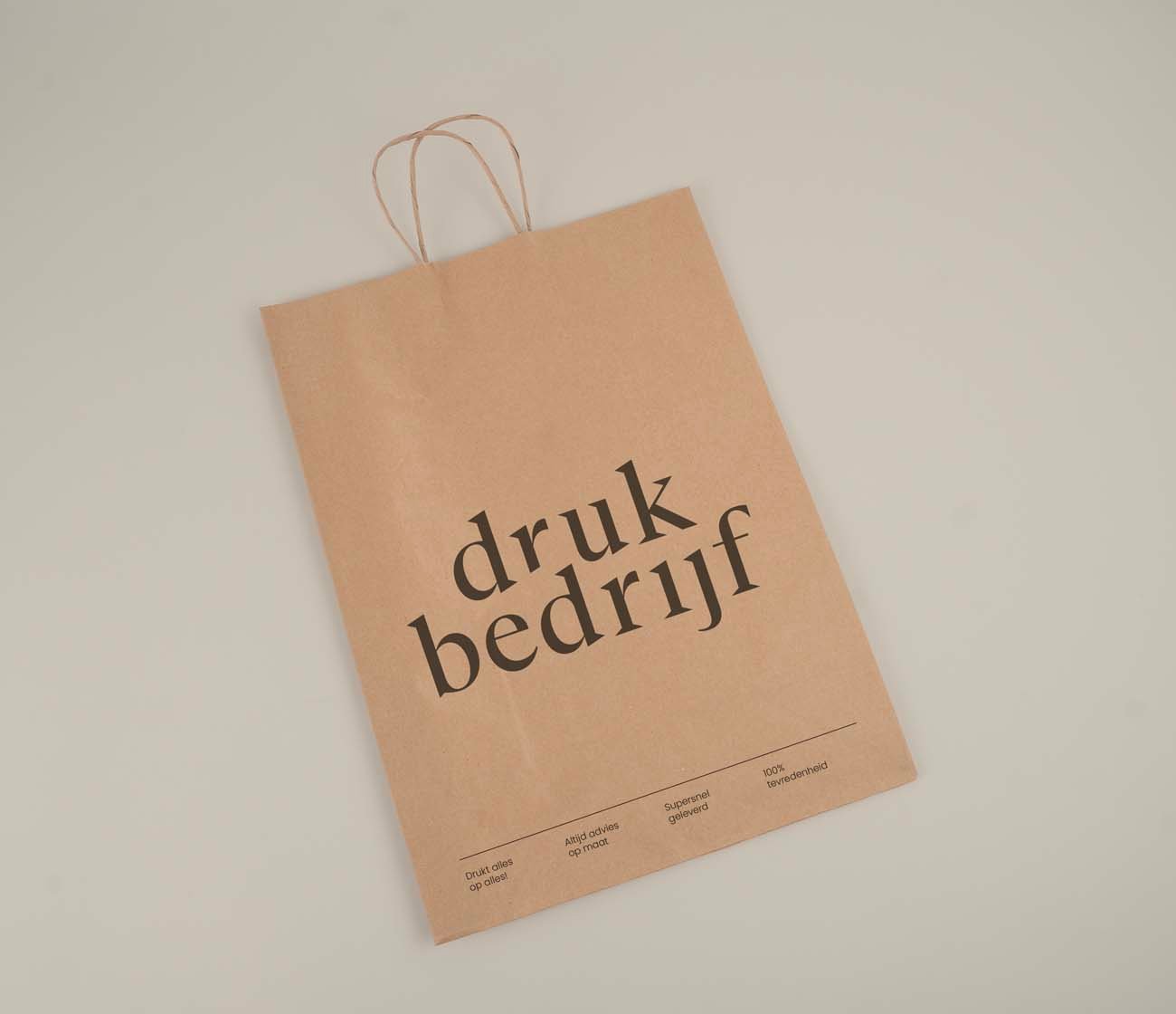 Twisted papieren tas full color bedrukken