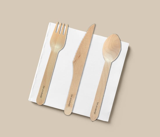 Houten bestek bedrukken