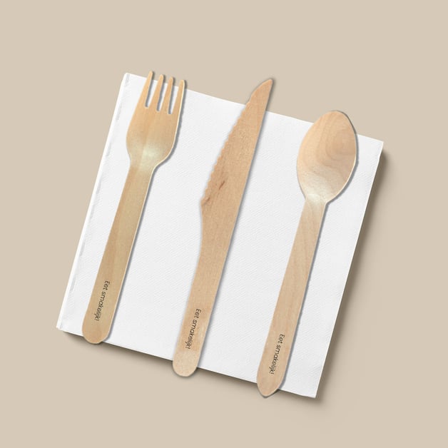 Houten bestek bedrukken