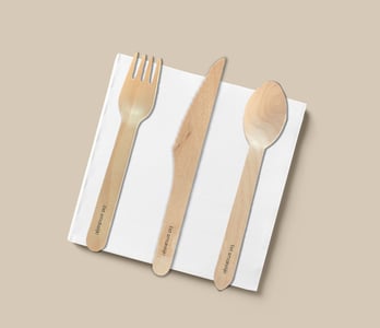 Houten bestek bedrukken