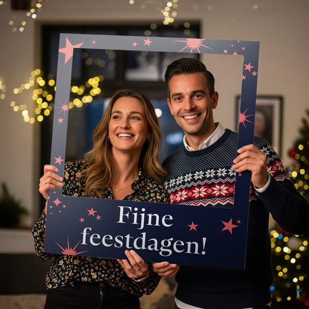 Opvallend fotoframe met bedrukte merknaam