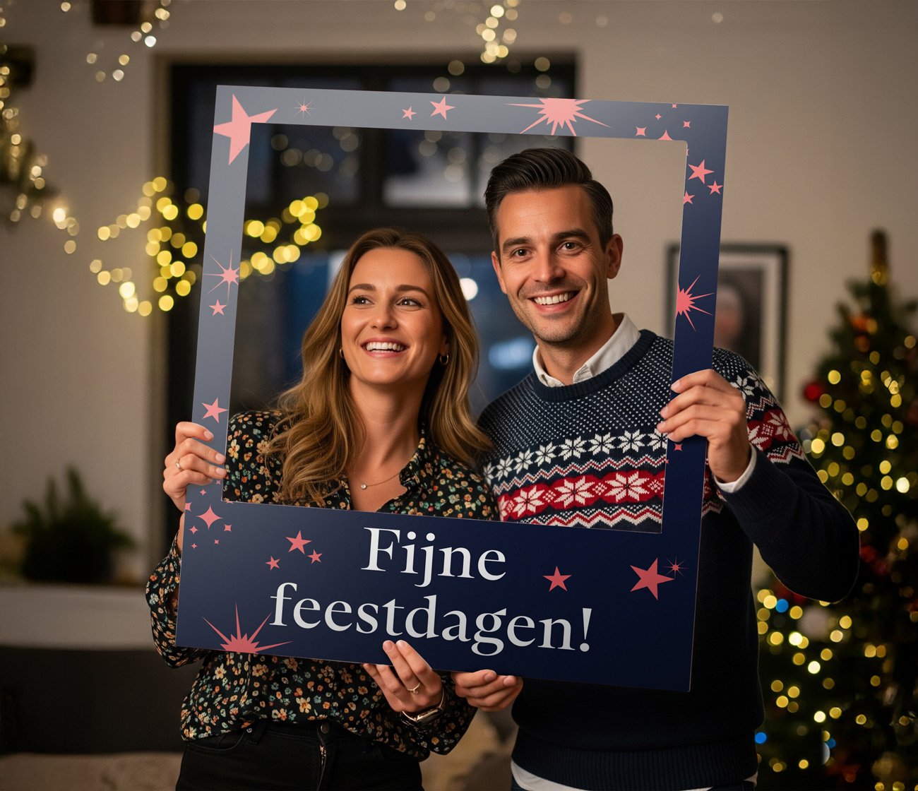 Opvallend fotoframe met bedrukte merknaam