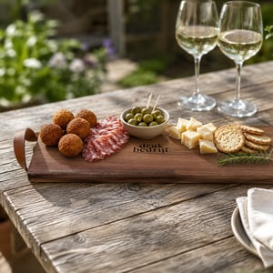 Borrelplank met logo