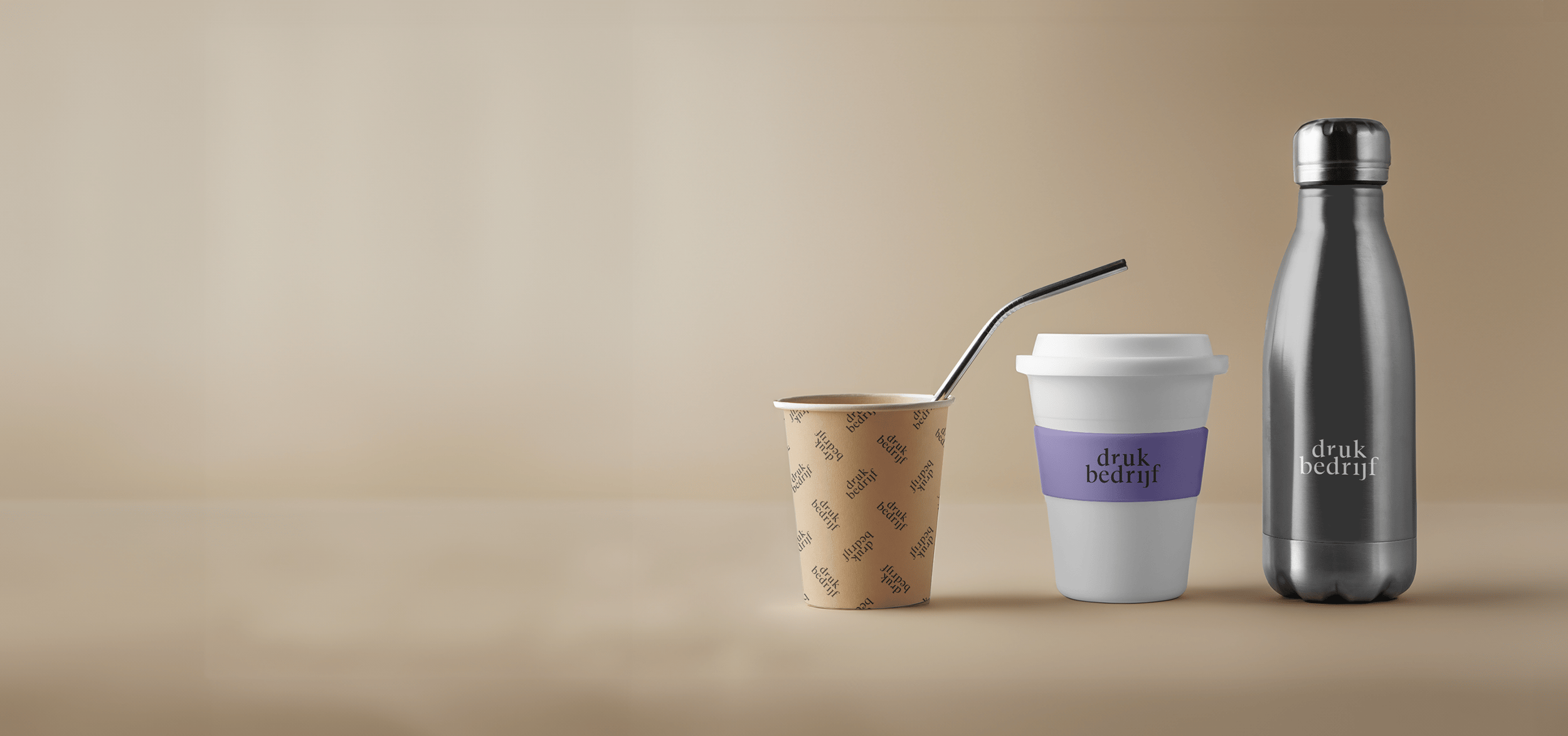 bedrukte kopjes en drinkwaren bestellen