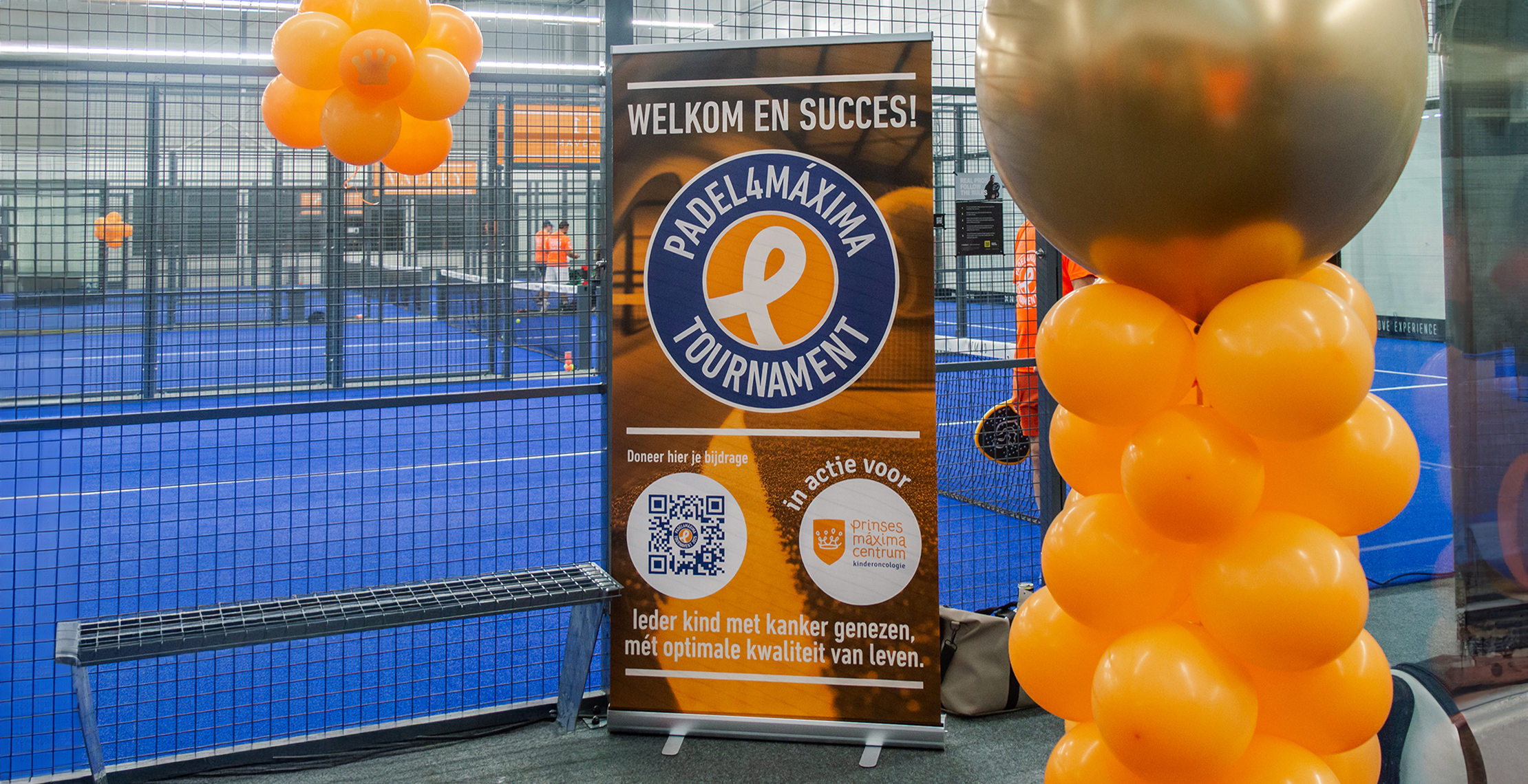 roll-up banner gesponsord voor padel4maxima toernooi