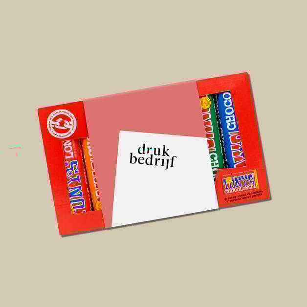 Tony’s Chocolonely proeverijtje met logo
