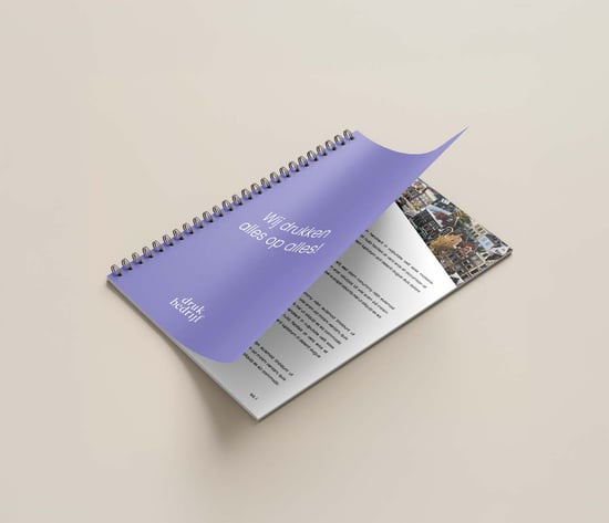 Gepersonaliseerde wire-o brochure voor klanten