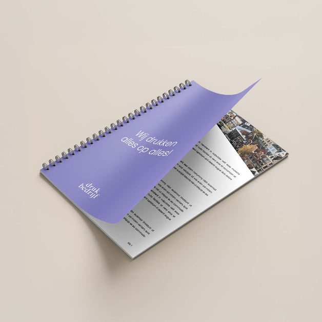 Gepersonaliseerde wire-o brochure voor klanten