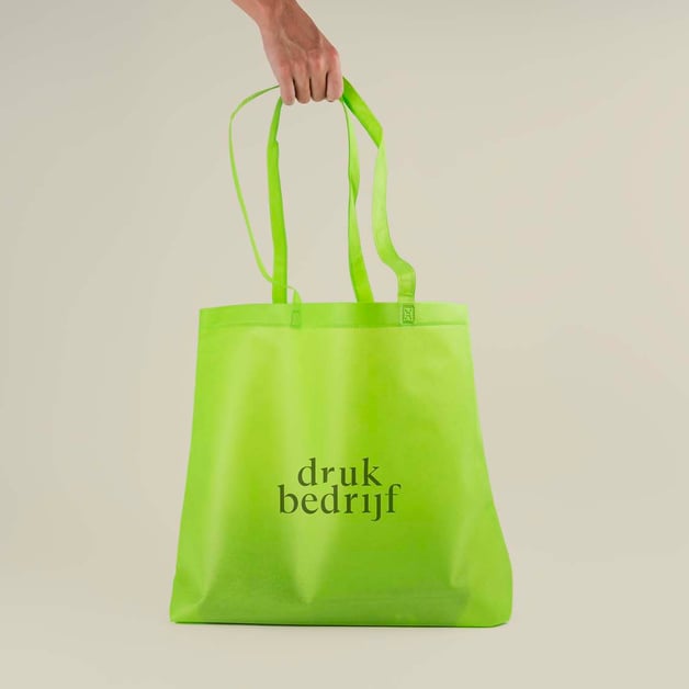Duurzame non-woven tas met bedrukte merknaam