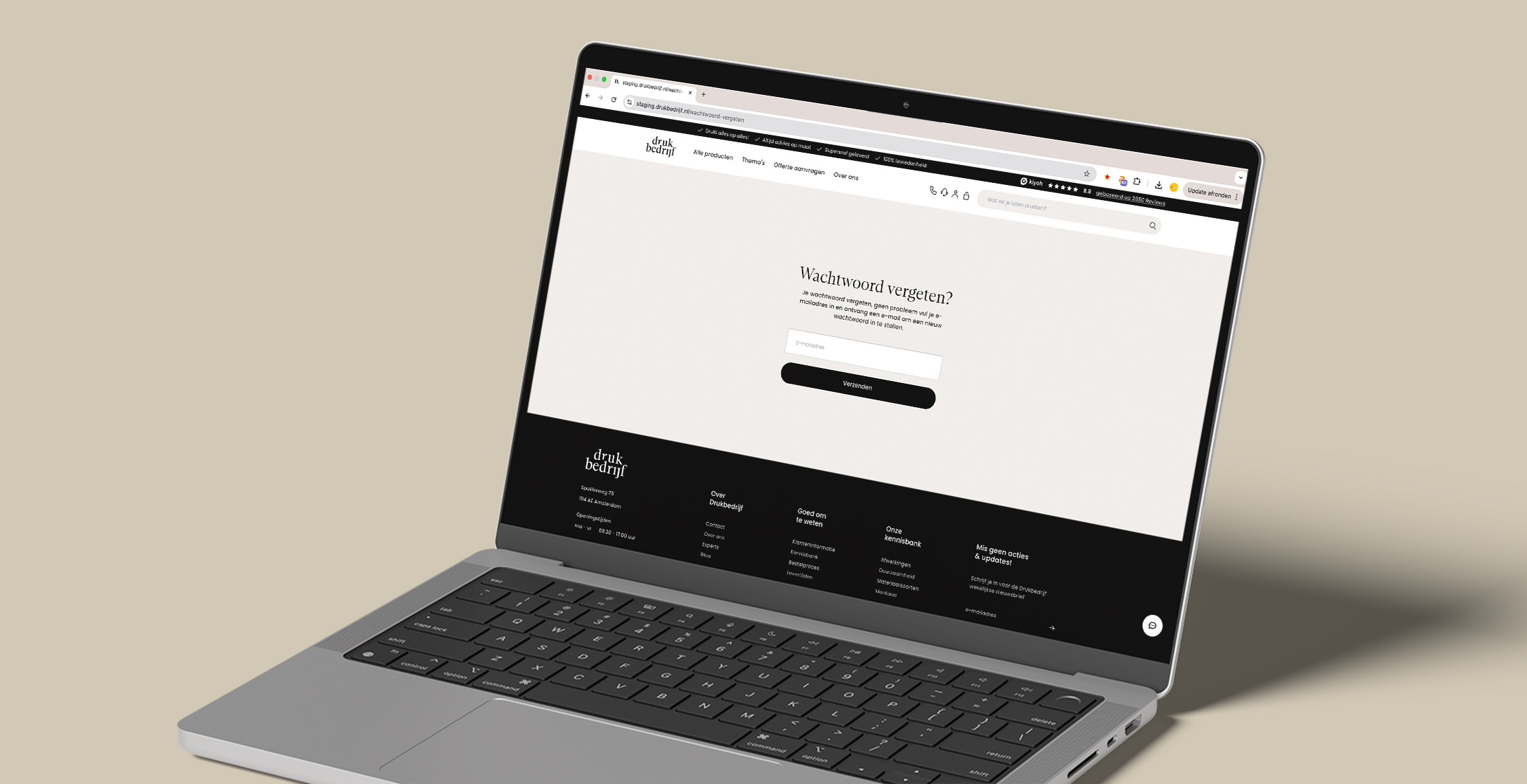 Wachtwoord vergeten account inloggen op pagina