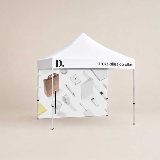 Tentwand 3 x 3 m met bedrukking aan binnenzijde