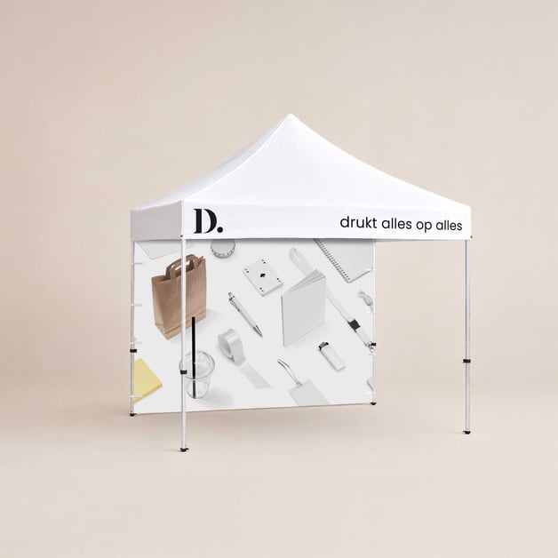 Tentwand 3 x 3 m met bedrukking aan binnenzijde
