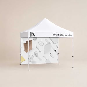 Tentwand 3 x 3 m met bedrukking aan binnenzijde