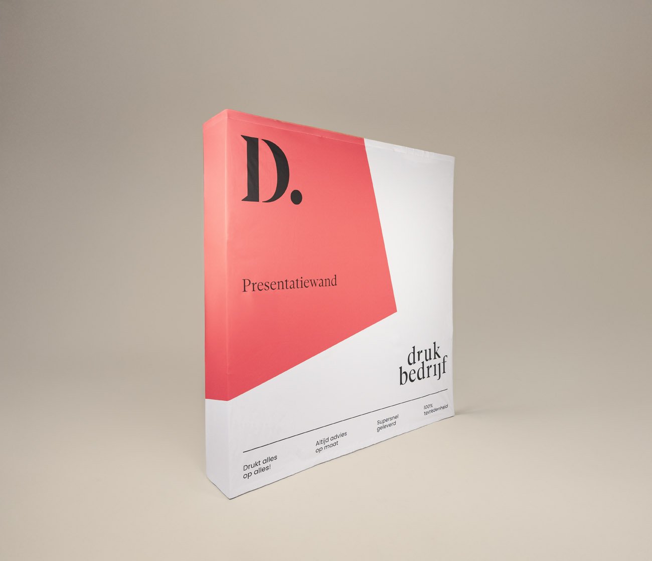 Presentatiewand bedrukken met eigen logo