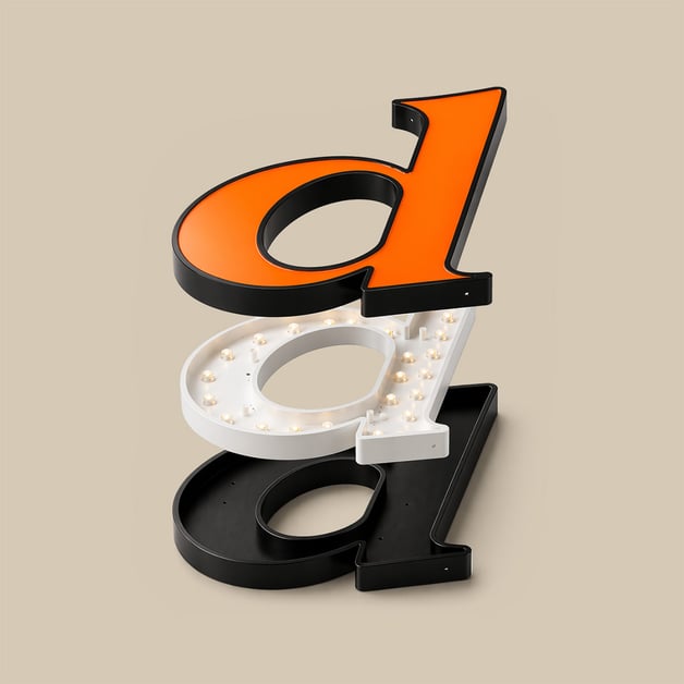 doosletters verlicht