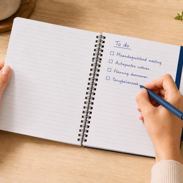 notitieboekje met pen​