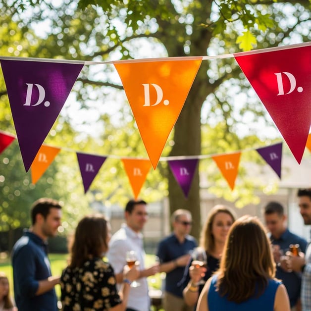 Vlaggenlijn met logo