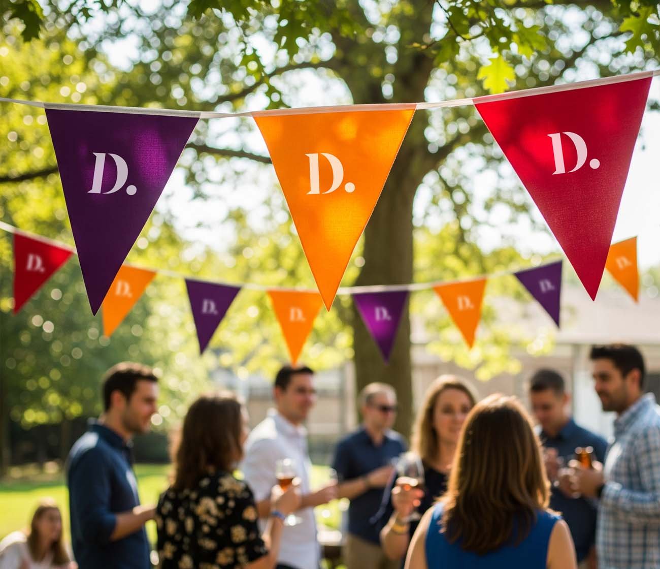 Vlaggenlijn met logo