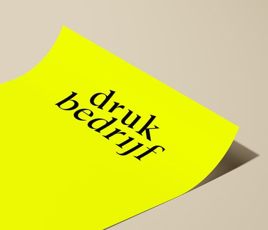 Neon poster geel drukken