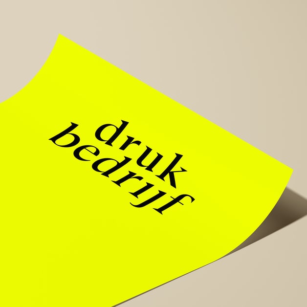 Neon poster geel drukken