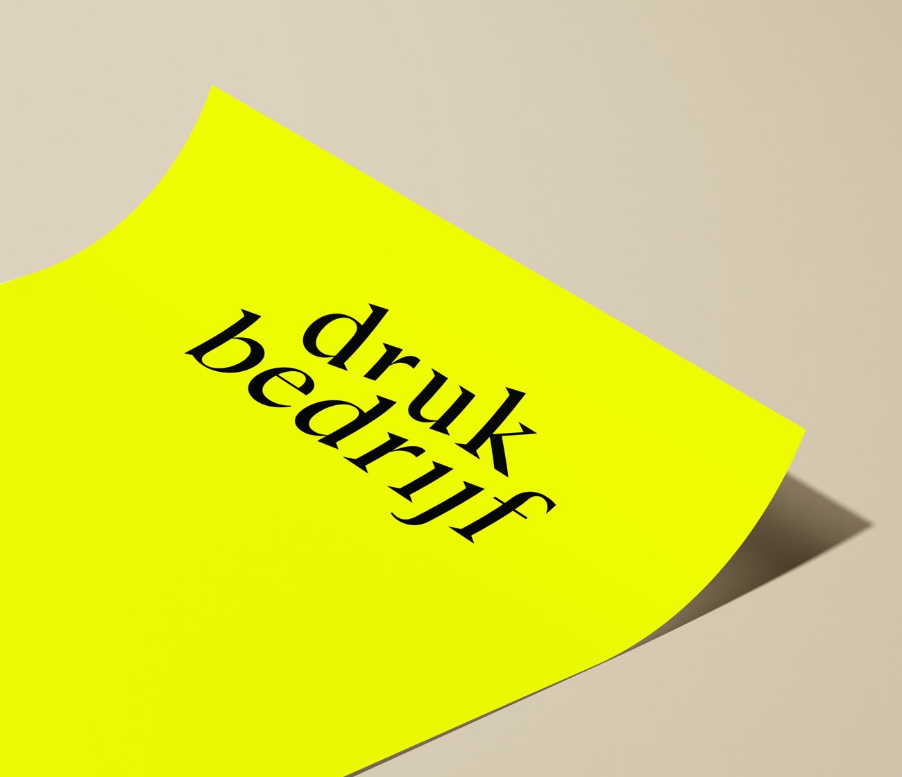 Neon poster geel drukken