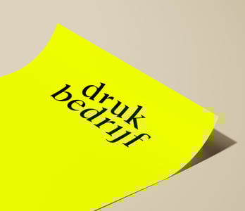 Neon poster geel drukken