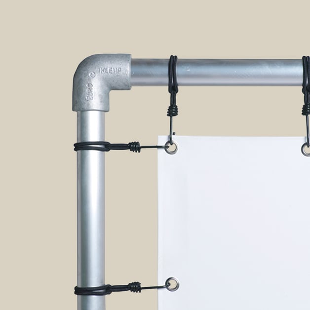 Gepersonaliseerde banner voor bouwplaatsen en events