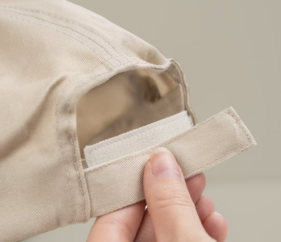 Duurzame baseball cap met bedrukte merknaam