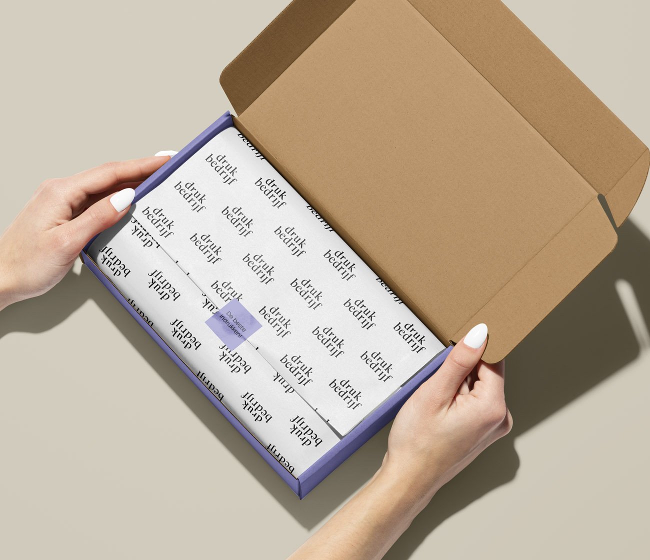 Bedrukt brievenbusdoosje voor klanten en events