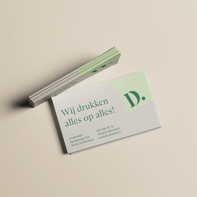 FSC-gecertificeerd kaartje voor milieuvriendelijk drukwerk