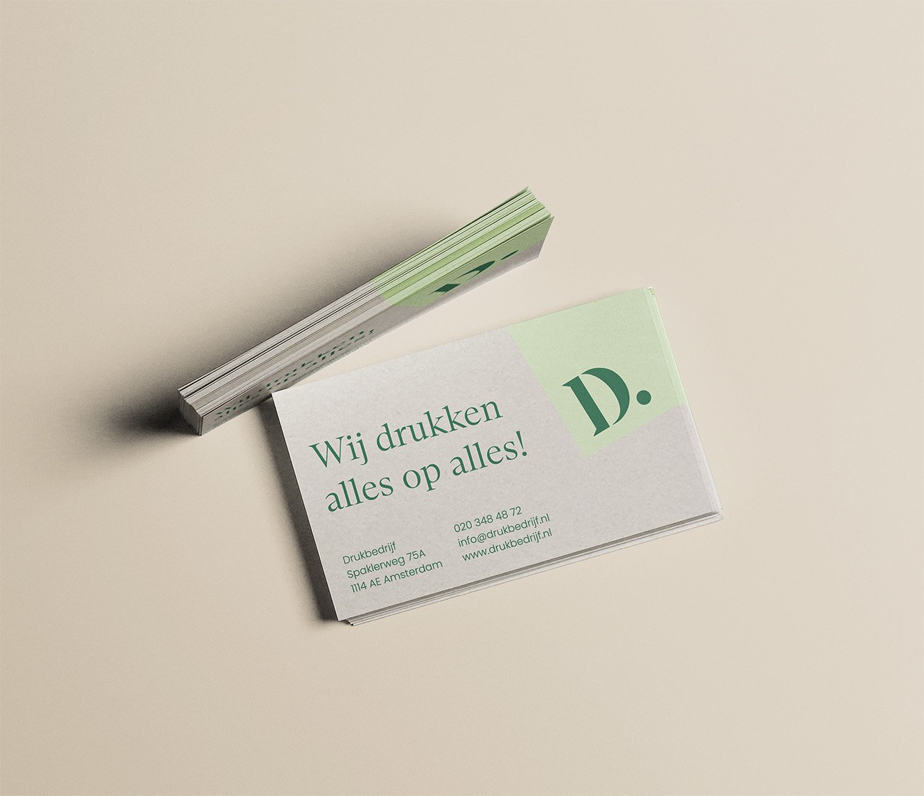 FSC-gecertificeerd kaartje voor milieuvriendelijk drukwerk